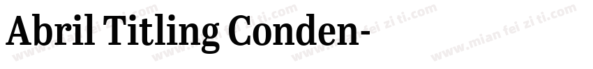 Abril Titling Conden字体转换